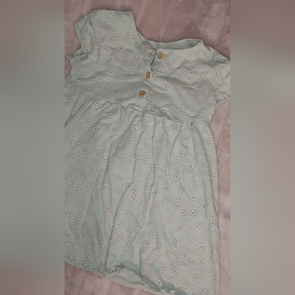 LC Lauren Conrad Light Blue Daisy Button-Front Casual Dress